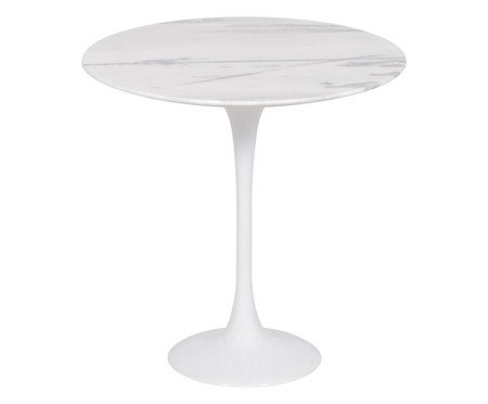 Mesa Saarinen Lateral Oval Espirito Santo Base Branca | Westwing
