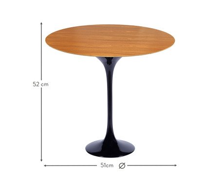 Mesa Saarinen Lateral Freijó Base Preta | Westwing