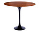 Mesa Saarinen Lateral Oval Imbuia Base Preta, Preto | WestwingNow