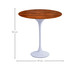 Mesa Saarinen Lateral Oval Pau Ferro Base Branca, Branco | WestwingNow