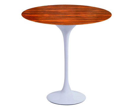 Mesa Saarinen Lateral Oval Pau Ferro Base Branca | Westwing