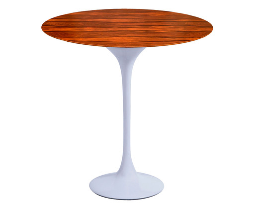 Mesa Saarinen Lateral Pau Ferro Base Branca, Branco | WestwingNow