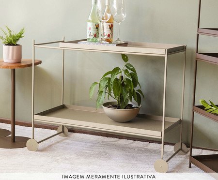 Carrinho de Bar Wire - Taupe | Westwing