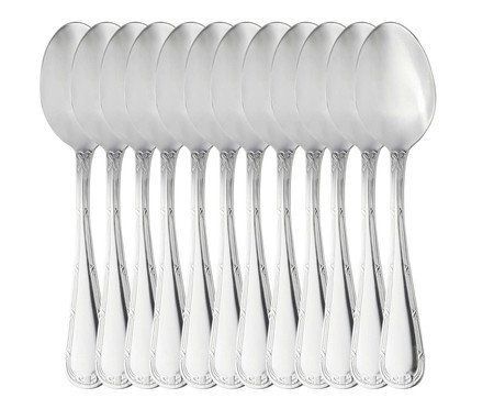 Jogo de Colheres de Mesa em Inox Croisé | Westwing