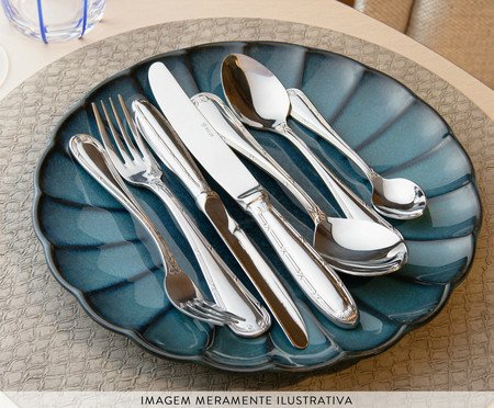 Jogo de Colheres de Mesa em Inox Croisé | Westwing