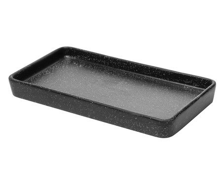 Jogo para Banheiro Granilite Quadratto Preto | Westwing