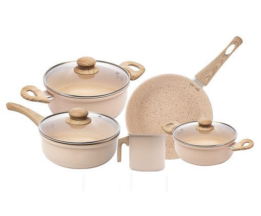 Jogo de Panelas de Indução Miraz Bege, Bege | WestwingNow