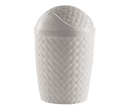 Lixeira Rattan Basculante II Creme | Westwing