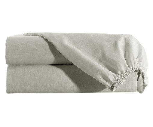 inativo_Lençol Inferior Naturalle Fendi 200 Fios - Solteiro, Branco | WestwingNow