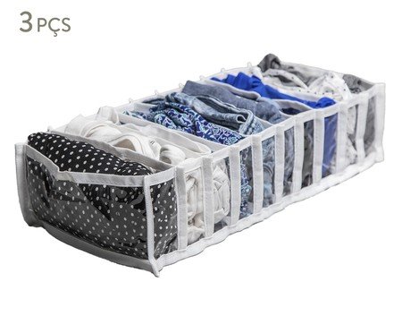 Jogo de Colmeia Transparente com 10 Nichos Premium Branco II | Westwing