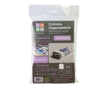 Jogo de Colmeia Transparente com 10 Nichos Premium Branco II | Westwing
