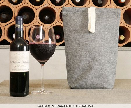 Jogo de Bolsa Porta Vinhos Smart Cinza I | Westwing