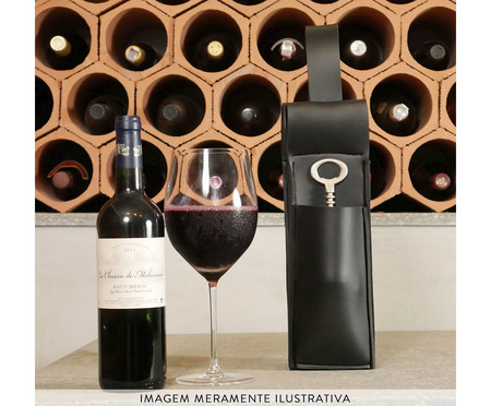 Jogo de Bolsa Porta Vinhos Premium Preto I | WestwingNow