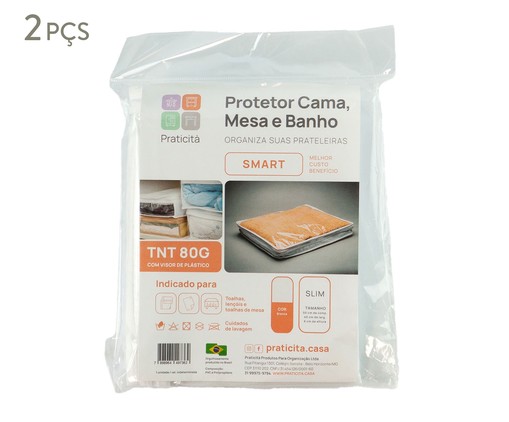 Jogo de Protetor para Roupas CaMeBa Smart Slim Branco, Branco | WestwingNow