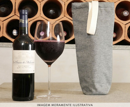 Jogo de Bolsa Porta Vinhos Smart Cinza | WestwingNow