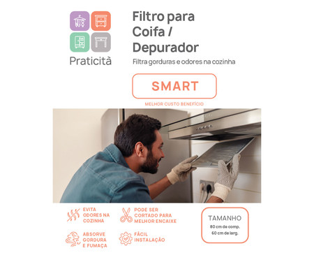 Filtro para Coifa Smart Transparente | WestwingNow