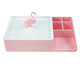 Organizador Multiuso Flamingo Rosa e Branco, Rosa | WestwingNow