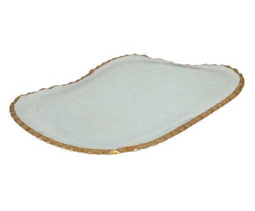 Centro de Mesa Orgânico Transparente com Borda Dourado III, Transparente | WestwingNow