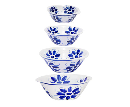 Jogo de Bowls com Abas Azul Colonial