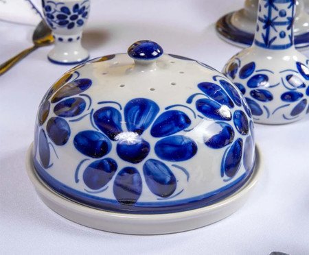 Queijeira com Tampa Azul Colonial | Westwing