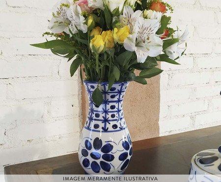 Vaso Colonial Azul e Branco | Westwing