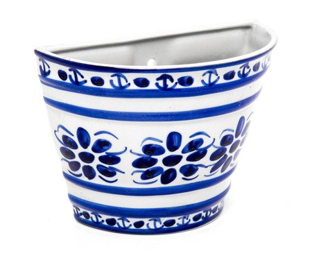 Vaso de Parede Colonial Azul e Branco | Westwing