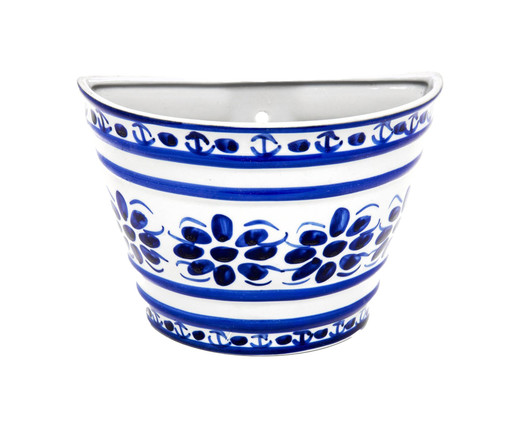 Vaso de Parede Colonial Azul e Branco, Azul | WestwingNow