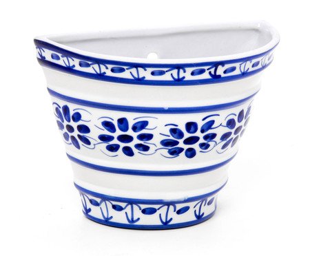 Vaso de Parede Colonial Azul e Branco | Westwing