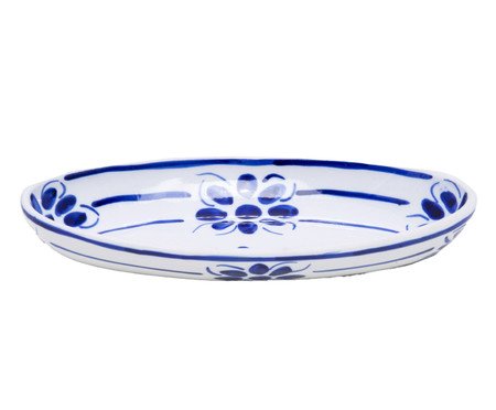 Travessa em Porcelana Floral Azul