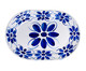 Travessa Bandeja Oval Rasa Porcelana Azul, Azul | WestwingNow