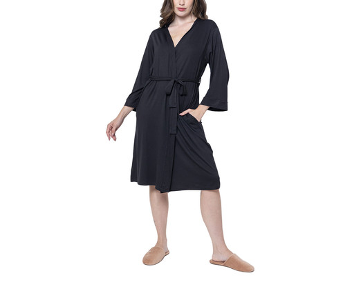 Robe Midi Preto, Preto | WestwingNow