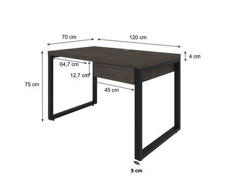 Mesa Yon Operacional com Gaveta Terracota | Westwing