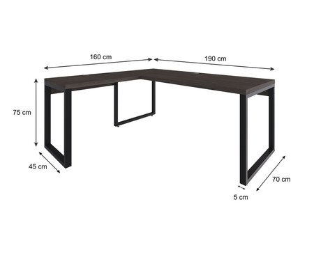 Mesa em L Yon Presidente  Terracota | Westwing