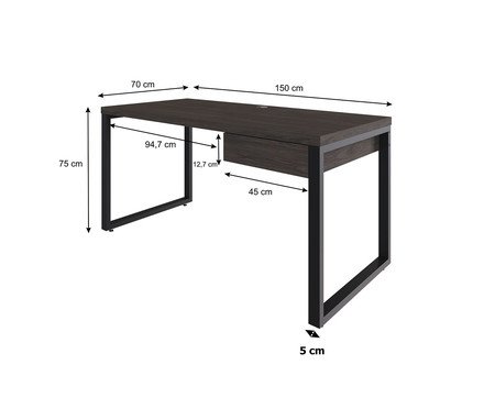 Mesa Yon Diretor com Gaveta Terracota | Westwing