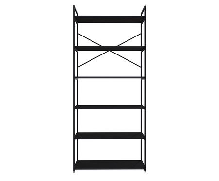 Estante Alta com 06 Prateleiras Preto