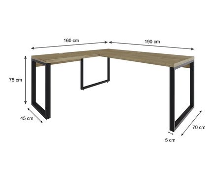 Mesa em L Yon Presidente  Vermont Oak | Westwing