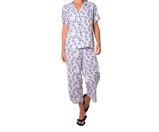 Pijama Capri Florsl Blue, Azul | WestwingNow