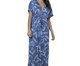 Kaftan Longa Folhas Azul, Azul | WestwingNow