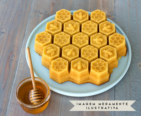 Forma para Bolo Honeycomb Pull - Dourada | WestwingNow