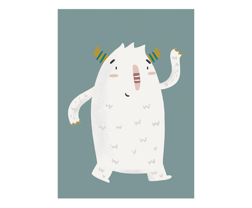 Pôster Coleção Especial Monster Cute, Branco | WestwingNow