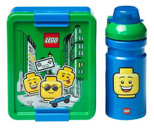 Jogo de Lunch Set Lego Menino - Verde, Colorido | WestwingNow
