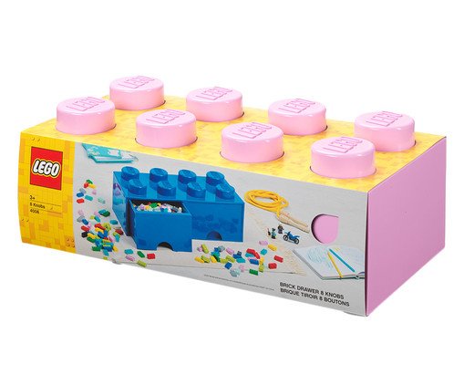 Lego Bloco Organizador com Gavetas Rosa Claro, Colorido | WestwingNow