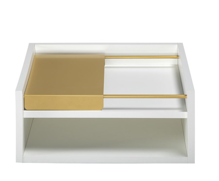Mesa de Cabeceira Nice - Branco e Dourado | WestwingNow