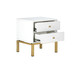 Mesa de Cabeceira Joyful - Branco e Dourado, Branco | WestwingNow