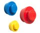 Jogo de Ganchos Wall - Azul e Vermelho, Colorido | WestwingNow