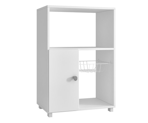 Balcão Fruteira 1 Porta 1 Cesto De Plastico Branco, white | WestwingNow