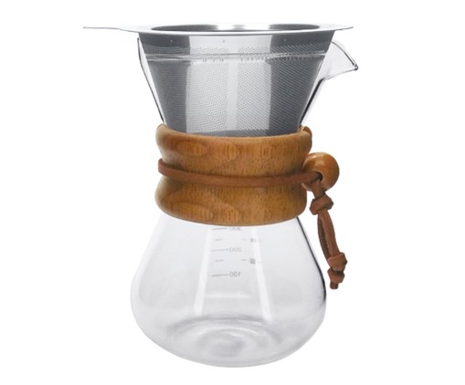 Passador de Café e Coador em Virdro Nero - Transparente, Transparente | WestwingNow