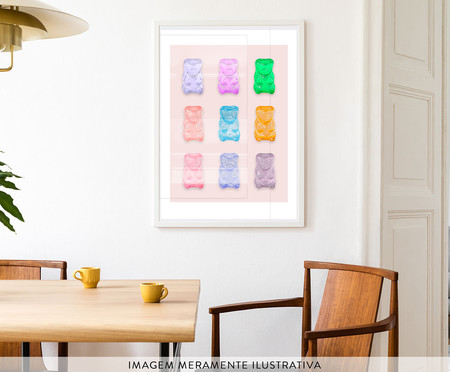 Quadro Gummy Bear com Moldura Branca | WestwingNow