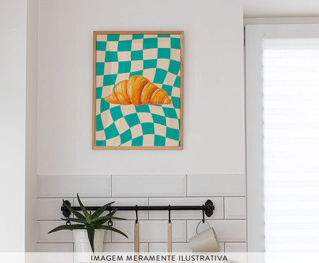 Quadro Croissant com Moldura em Madeira | Westwing