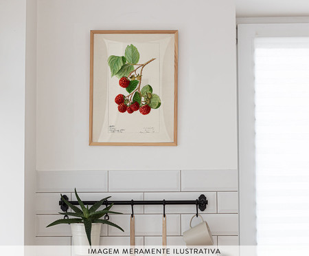 Quadro Framboesa Vintage com Moldura em Madeira | WestwingNow